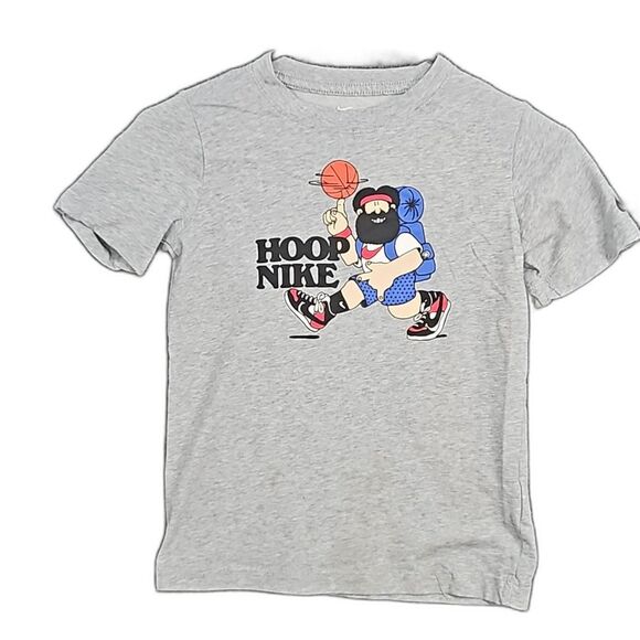 Nike Kids Size Small Graphic T-Shirt Dri-Fit Hoop Nike Swoosh (Stained) - Picture 1 of 6